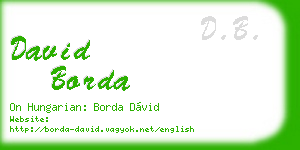 david borda business card